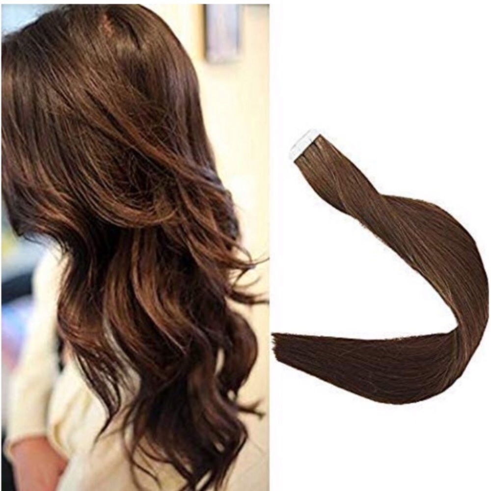 ✨ 22” #4 MEDIUM BROWN HUMAN HAIR TAPE INS
🔥1 PACK